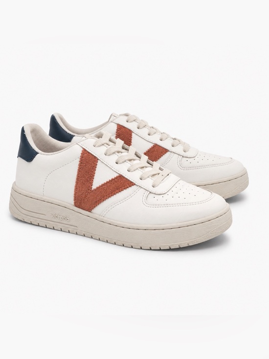 Victoria Shoes Shoes - Victoria Spain Leather Sneakers White Brown Casual Trainer EU38 US 8